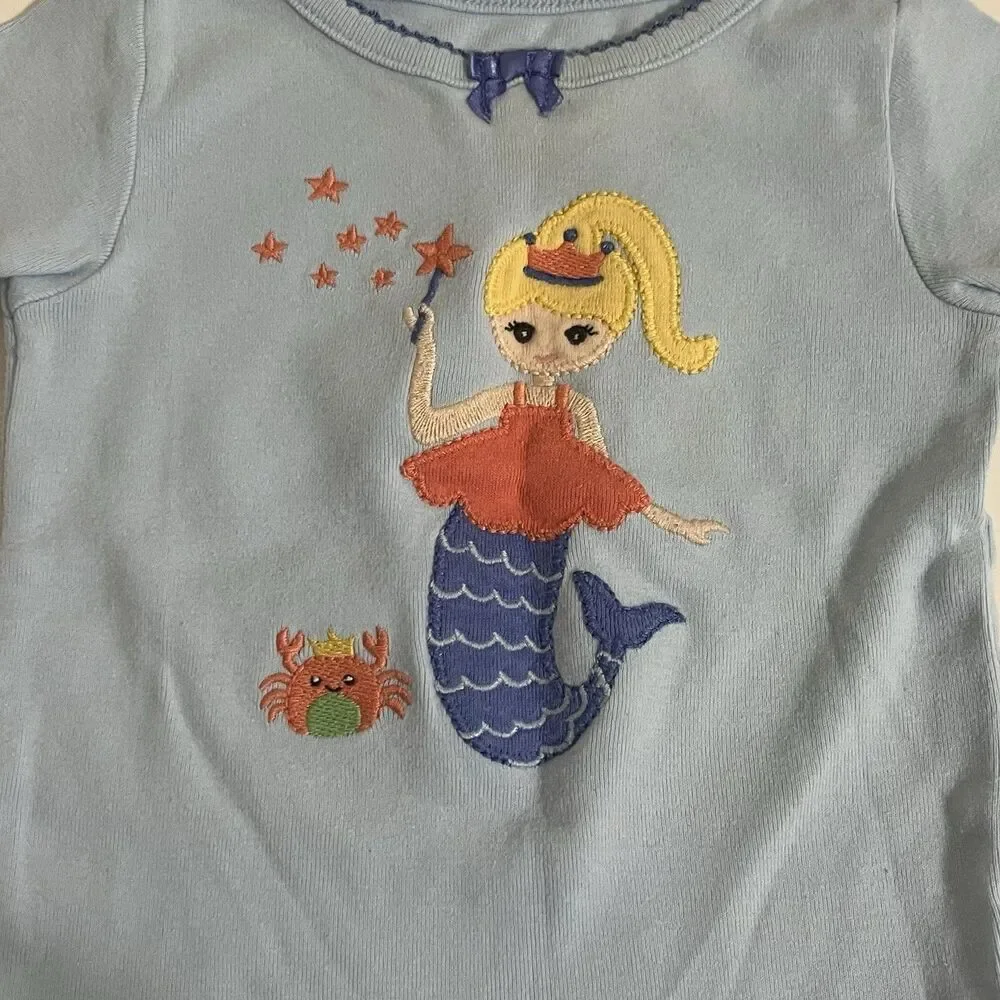Gymboree Fairy Mermaid Magic Pajamas Shorts 2-Pc Set Girls Size 6-12 Months